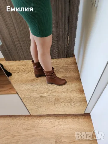 Кафяви боти, снимка 2 - Дамски боти - 49927754