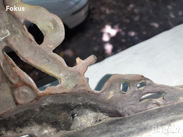 Стар красив каминен бароков часовник бронз мрамор, снимка 5 - Антикварни и старинни предмети - 50954088