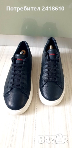 Hugo Boss HUGO Leather Mens Size 42/26 .5 - 27 см ОРИГИНАЛ! Мъжки кецове от естествена кожа!, снимка 5 - Кецове - 52343725