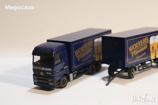 ALBEDO H0 1/87 MERCEDES ACTROS ВЛЕКАЧ КАМИОН МОДЕЛ КОЛИЧКА, снимка 2 - Колекции - 50964452