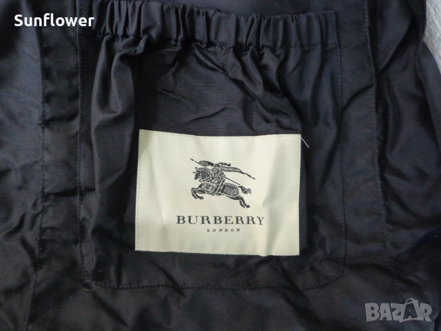 Оригинално мъжко черно дълго яке с качулка Burberry London , снимка 7 - Якета - 51720819