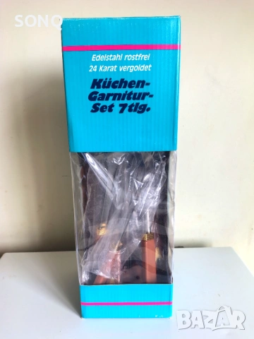 Страхотен Комплект Кухненски Прибори 7 Части И Позлата 24К, снимка 7 - Прибори за хранене, готвене и сервиране - 54008197