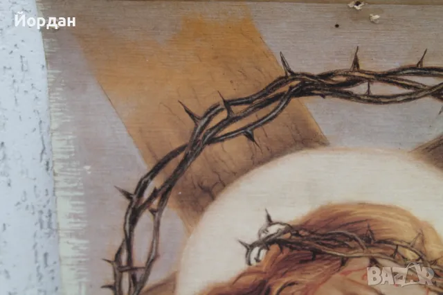 Стара картина върху дебел картон , снимка 2 - Картини - 50223874