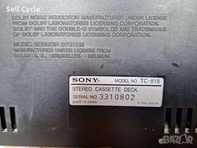 ✅КАСЕТЕН ДЕК SONY TC-818❗, снимка 5 - Декове - 48103192