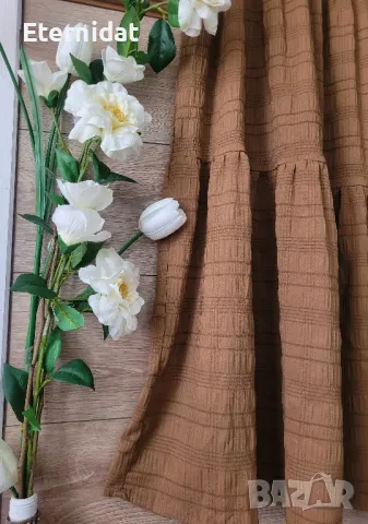 Бежова рокля XL, снимка 2 - Рокли - 49934255