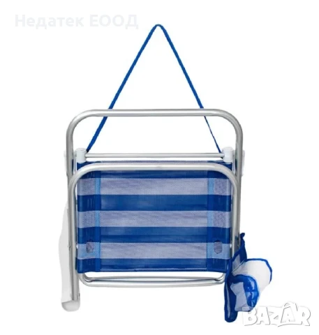 Плажен сгъваем стол, Син, 62x58x63см., снимка 2 - Къмпинг мебели - 50458723