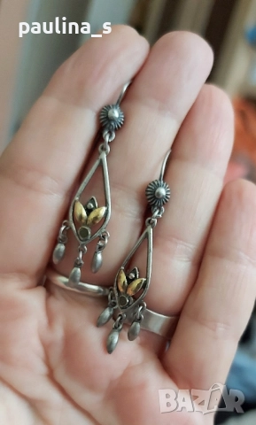 Два различни чифта / Етно винтидж сребърни обеци проба 925 , снимка 12 - Обеци - 40828681