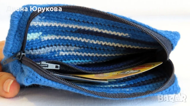 Дамско плетено портмоне, снимка 3 - Портфейли, портмонета - 51163971