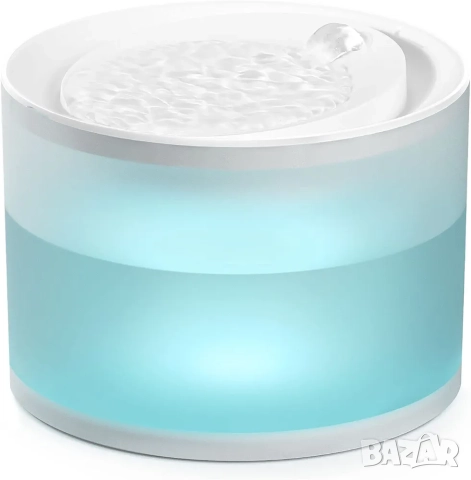 Автоматичен фонтан за вода за котки с безжична помпа, 2.2 литра, снимка 3 - За котки - 52532366