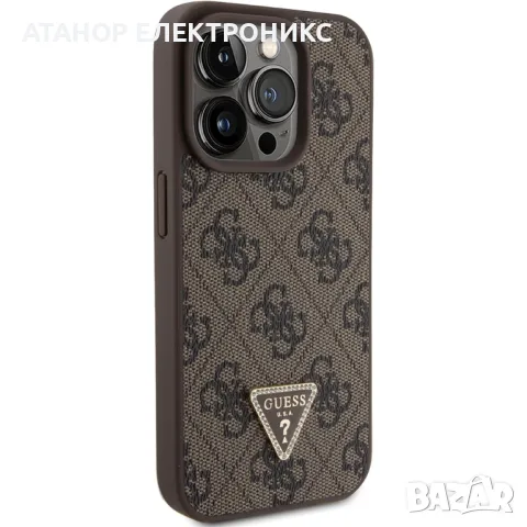  Калъф Guess - Leather 4G - iPhone 15 Pro Max - Brown, снимка 1 - Калъфи, кейсове - 48127989