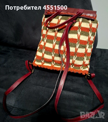 Ръчно плетена чанта , снимка 2 - Чанти - 52043587