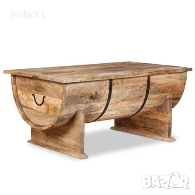 vidaXL Маса за кафе от мангово дърво масив, 88x50x40 cм(SKU:243977), снимка 2 - Маси - 48758459