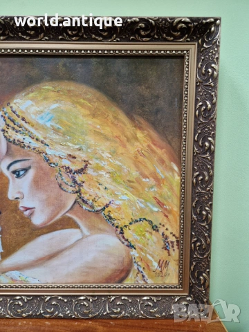 Прекрасна авторска българска картина масло върху платно , снимка 6 - Картини - 53285081