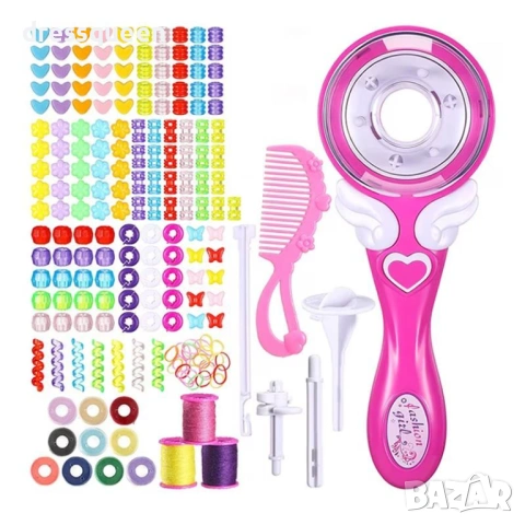 11477 Автоматична машина за плитки – Детски комплект за прически с аксесоари, снимка 4 - Други - 53812235