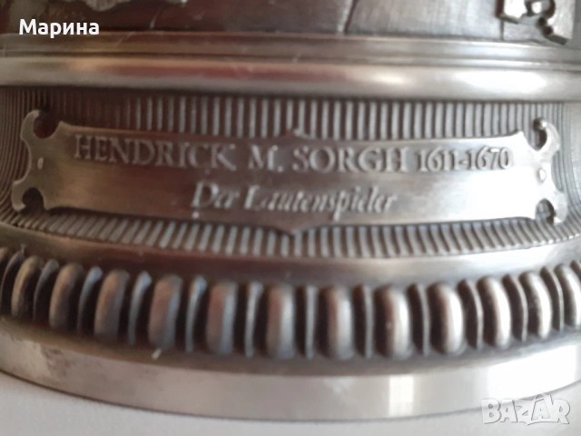 Халба за бира от калай "Рембранд" Antik*Vintage #89, снимка 9 - Антикварни и старинни предмети - 51556393