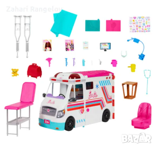 Мобилна клиника за грижи Barbie You Can Be, снимка 2 - Кукли - 50051574