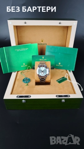Rolex Daytona 126506 Platinum Ice Blue Diamond Baguette Dial часовник, снимка 2 - Мъжки - 51472012