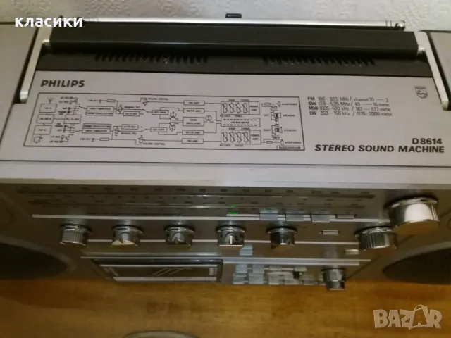 PHILIPS D 8614., снимка 6 - Радиокасетофони, транзистори - 49362156