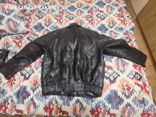 Продавам запазено мъжко кожено яке, снимка 2 - Якета - 52923578
