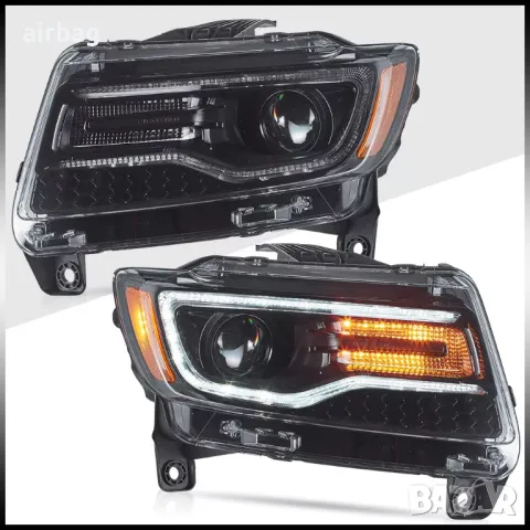 Комплект фарове Jeep Grand Cherokee FULL LED DRL WK2 2010 - 13г., снимка 1 - Части - 47328576