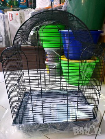Клетка за папагали  черна, снимка 1 - За птици - 45747000