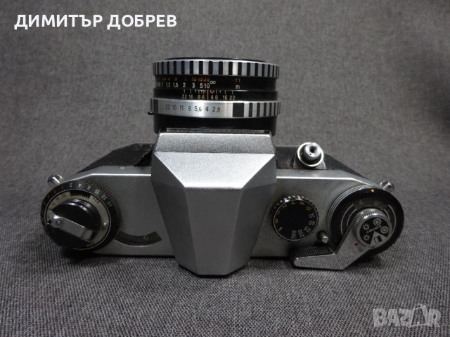 СТАР РЕТРО СОЦ ГДР DDR SLR ФОТОАПАРАТ PRAKTICA PL NOVA 1B + CARL ZEISS TESSAR 2.8/50 М42, снимка 7 - Фотоапарати - 53942831