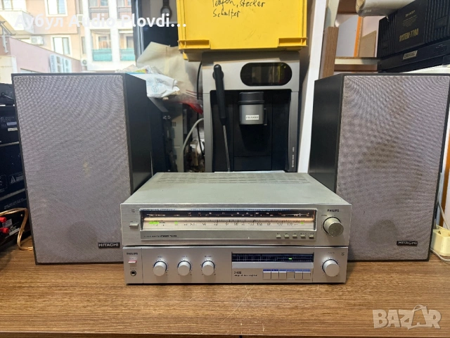 Аудио Система Philips F-4130 Усилвател Philips F-2212 Радио  Hitachi LS-230