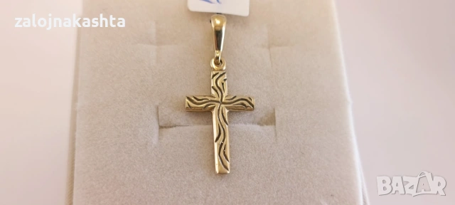 Златен кръст-1,30гр/14кр, снимка 2 - Колиета, медальони, синджири - 53827431