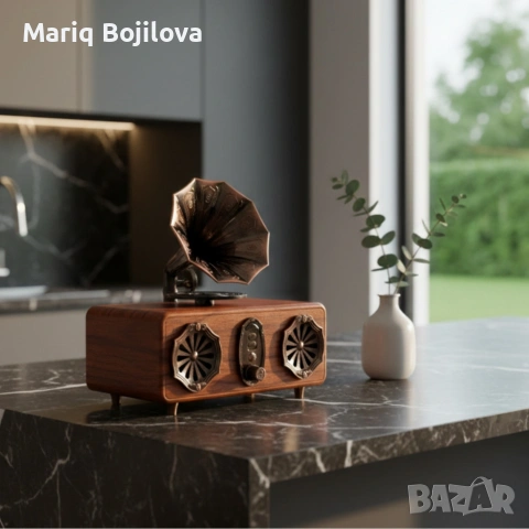 Bluetooth радио колонка AS36, 2x5W, 1800mAh – ретро и мощна, снимка 6 - Радиокасетофони, транзистори - 53441324