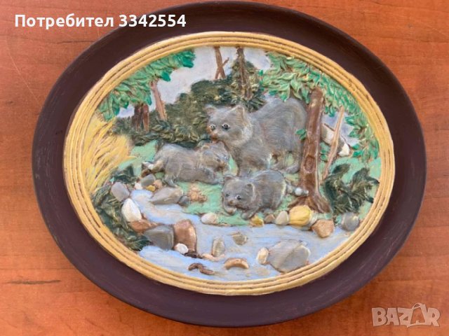 ПАНО ФИГУРА БЯЛА КЕРАМИКА ОТ 70-ТЕ НА МИНАЛИЯ ВЕК РЕЛЕФ, снимка 2 - Пана - 51091634