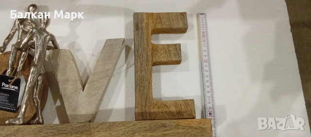 Декоративна фигура от мангово дърво – метални елементи – 60х26х8 см, снимка 4 - Статуетки - 52581654