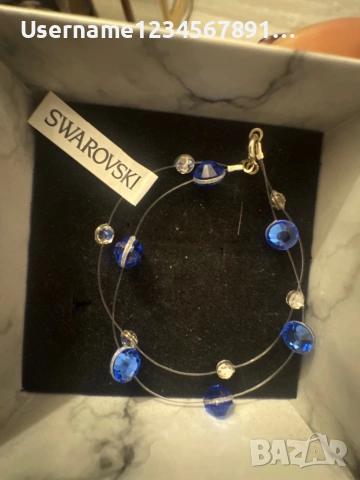 SWAROVSKI кристали проба 925 , снимка 2 - Гривни - 53007478
