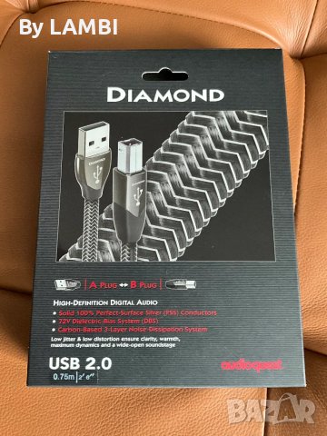 Hi end Audioquest Diamond USB2.0 0,75m, снимка 1 - Други - 49236060