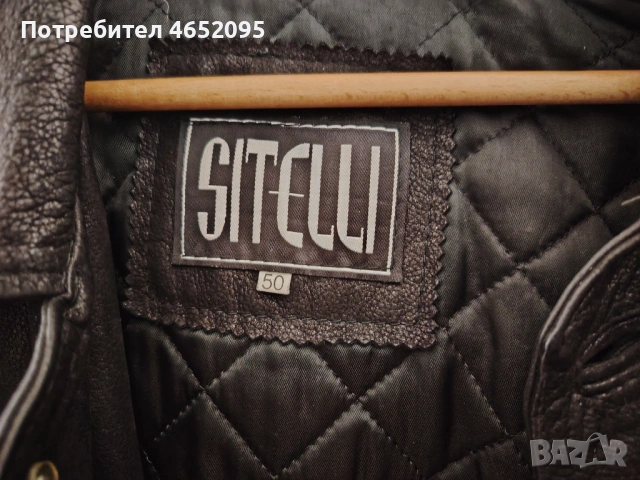 Mъжко кожено яке от естествена кожа Sitelli, снимка 4 - Якета - 53969171