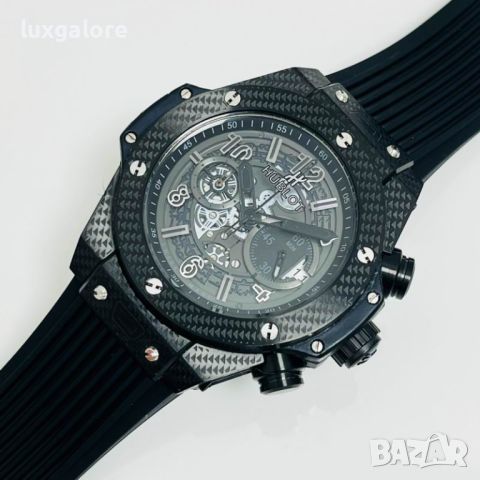 Мъжки часовник Hublot Big Bang Unico Black с кварцов механизъм, снимка 4 - Мъжки - 45418271