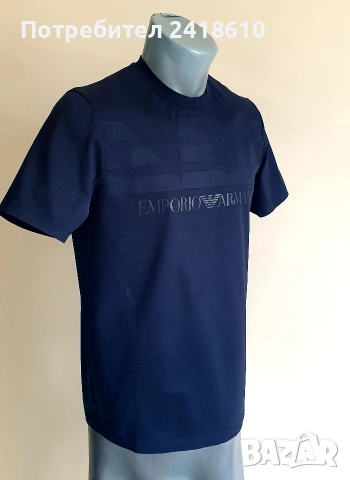 Emporio Armani Cotton Mens Size S ОРИГИНАЛ! Мъжка Тениска!, снимка 5 - Тениски - 53949525