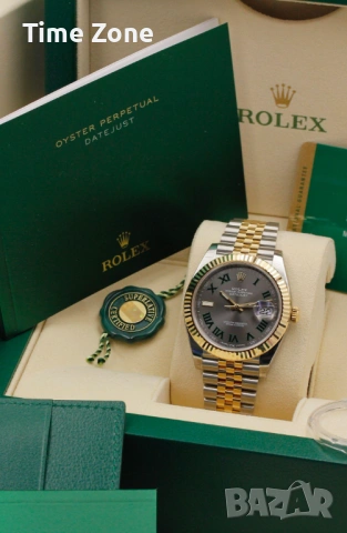Rolex Datejust 41mm Two Tone Yellow Gold Wimbledon Dial Automatic Различни Варианти, снимка 2 - Мъжки - 54051574