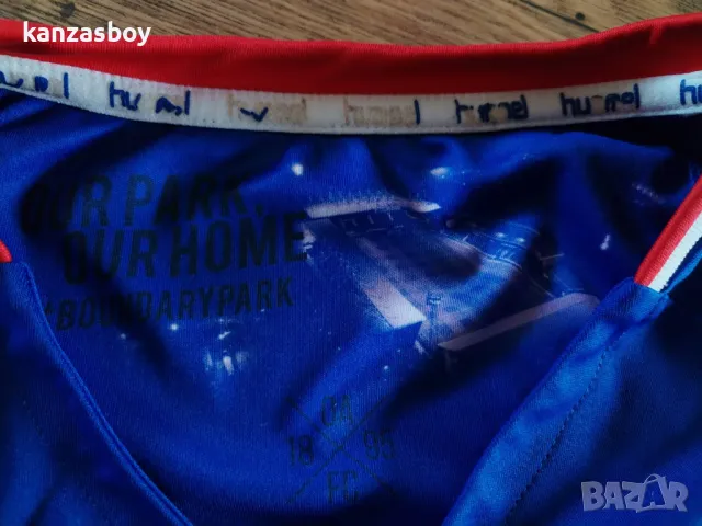 Oldham Athletic x hummel 2019-20 Home Kit - мъжка футболна тениска КАТО НОВА Л, снимка 6 - Тениски - 50169835