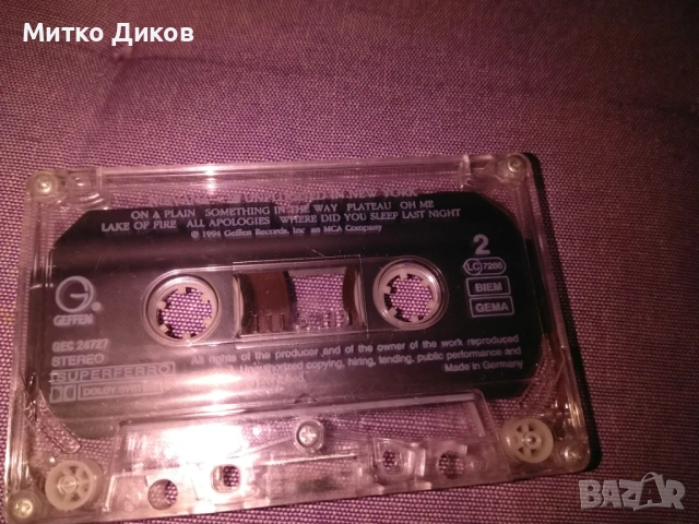 аудио касета на албума "MTV Unplugged in New York" на групата Нирвана. , снимка 7 - Аудио касети - 53237700