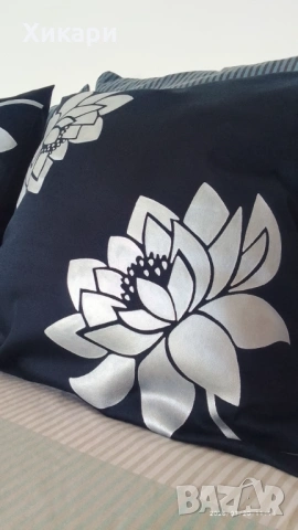 Ръчно рисувани декоративни калъфки от сатениран памук, снимка 3 - Декорация за дома - 50786415