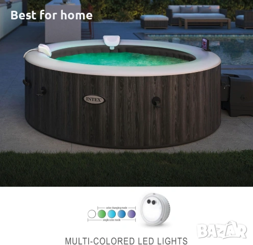 Intex PureSpa Потопяема многоцветна LED светлина с батерии, снимка 4 - Други - 53818830