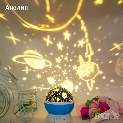 Нощна лампа детски планетариум. Цветове - Розов, Лилав , снимка 8 - Други стоки за дома - 52563798