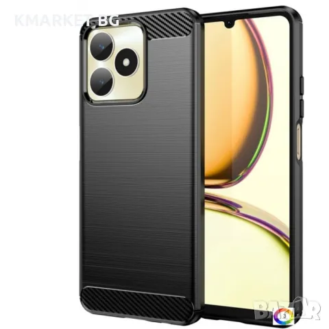 Realme Note 50 4G Удароустойчив Carbon Fiber Калъф и Протектор, снимка 1 - Калъфи, кейсове - 47897432