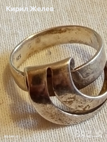 Винтидж ажурен ретро АРТ сребърен пръстен майсторска изработка 39699, снимка 8 - Пръстени - 52847709
