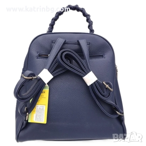 Елегантна дамска раница с дръжка в тъмно синьо Код на продукта:DR-18, снимка 3 - Раници - 51615694