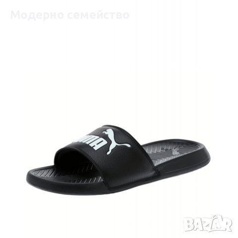 Джапанки PUMA Popcat Unisex Slides Black/White, снимка 1 - Джапанки - 46779754