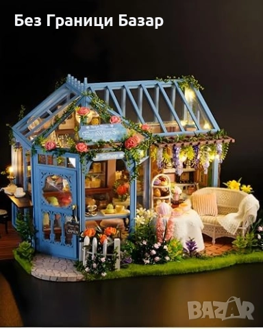 Нова DIY Мини куклена къща за сглобяване с мебели, светлини и музика, снимка 8 - Други - 51590540