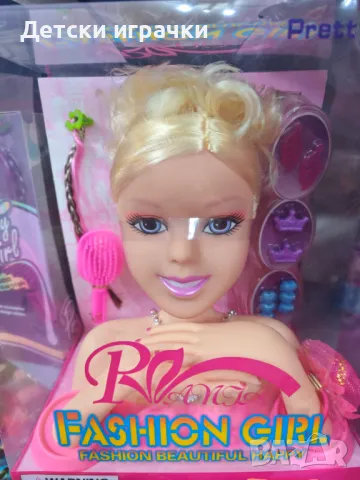 Кукла глава за прически с аксесоари за коса