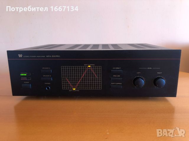  stereo power amplifier WPA-600PRO, снимка 1 - Ресийвъри, усилватели, смесителни пултове - 45192700