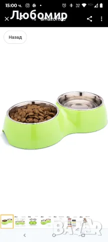 Ddoxx двойна купа за хранене в много цветове и размери за малки и големи кучета, котки

